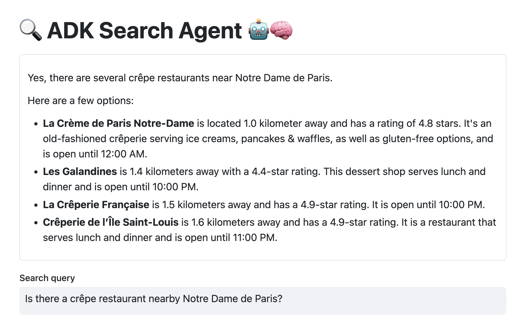 A Javelit interface for an ADK search agent