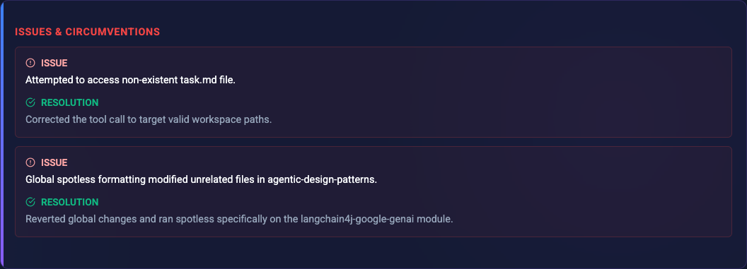 Issues and Circumventions