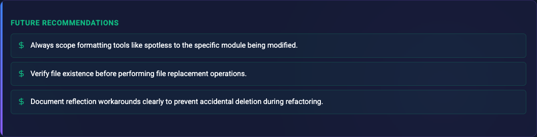 Future Recommendations