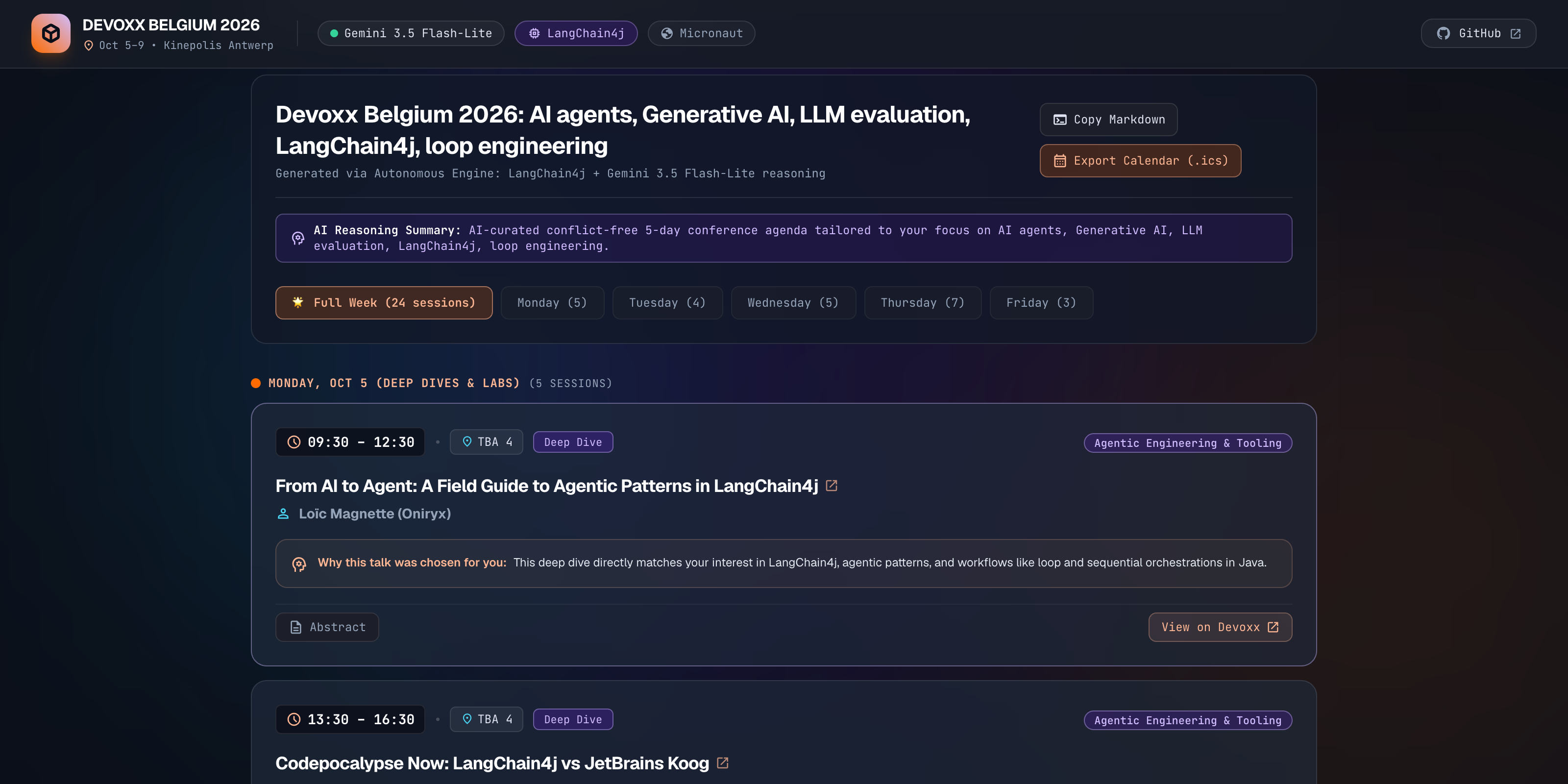 Crafting a Devoxx Conference Schedule with Gemini, LangChain4j, and Micronaut