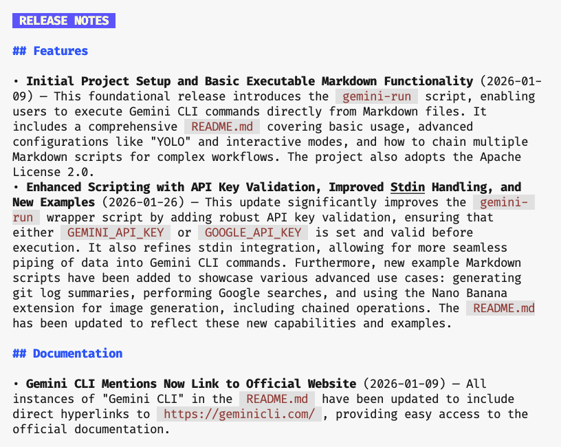 Release notes for gcli-mdrun