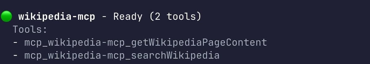 List of available MCP servers tools in Gemini CLI