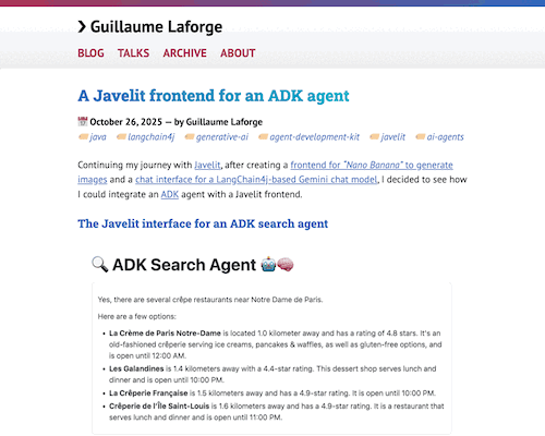 Searching an article on my blog