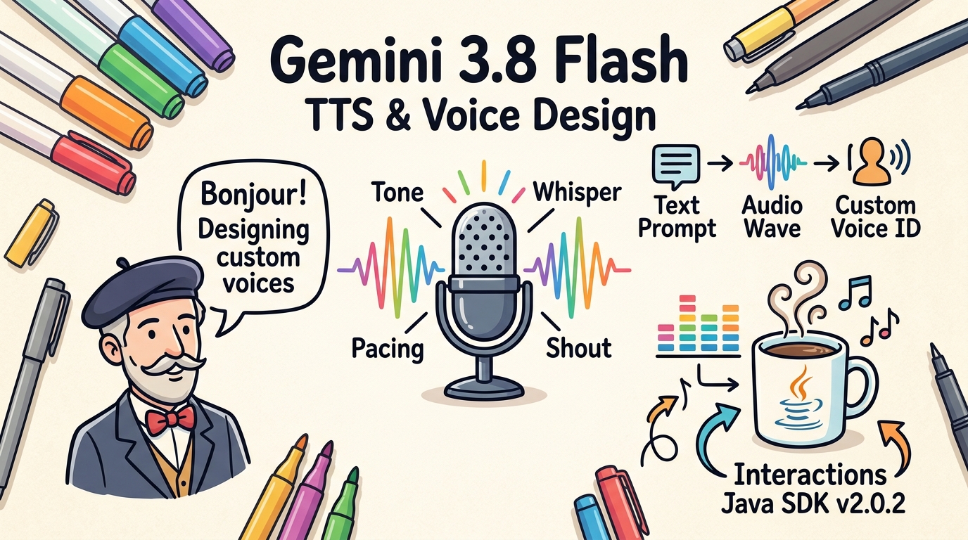 Gemini 3.8 Flash TTS, Voice Design, and Custom Voices with the Gemini Interactions Java SDK